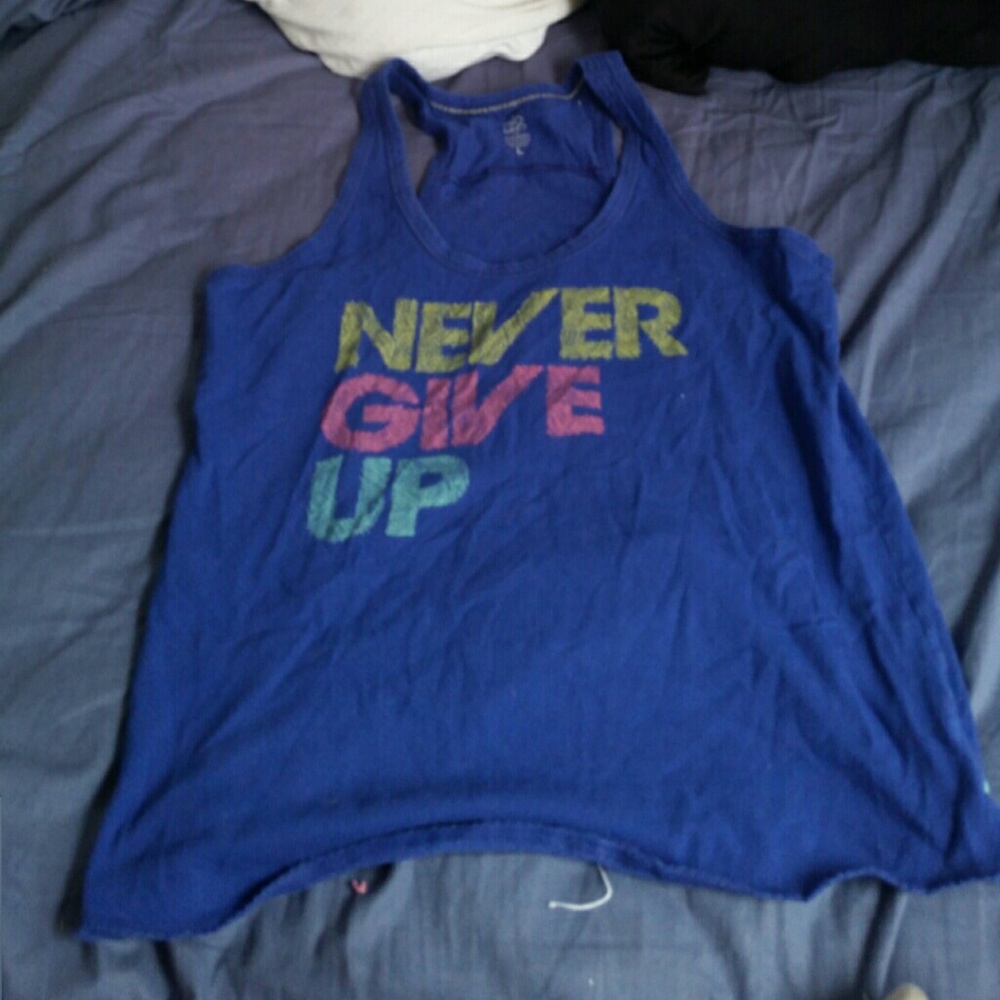 Tank "never give up"